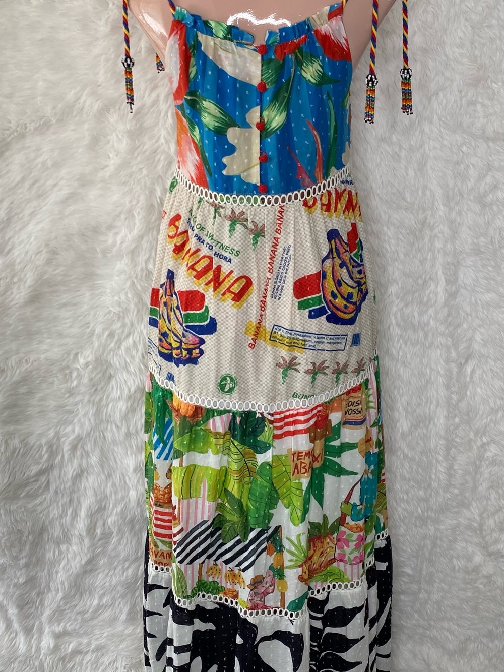 Bohemian Multi-Color Tiered Maxi Dress - Picture 5 of 16